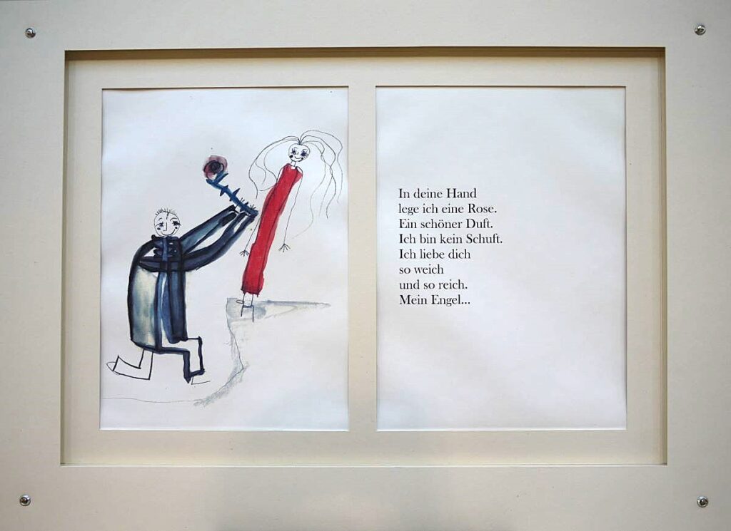 In deine Hand lege ich eine Rose. Ein schöner Duft. Ich bin kein Schuft. Ich liebe Dich so weich und so reich. Mein Engel..._atelier-herzblume